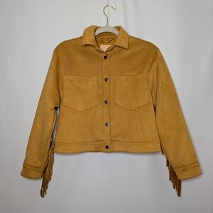 Stranger Things Sadie Sink x Pull&Bear Women's Faux Suede Fringe Jacket XS